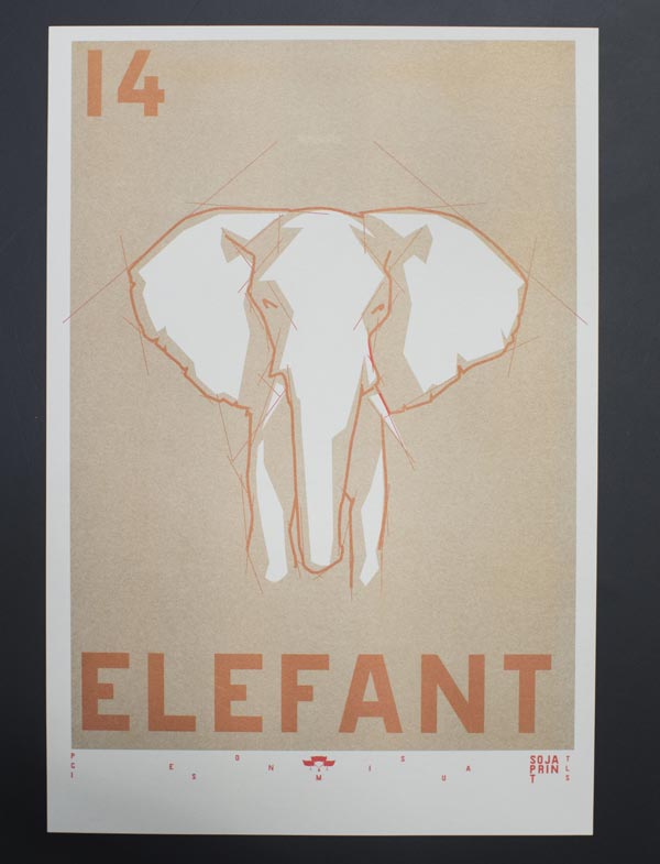 Risograph Elefant